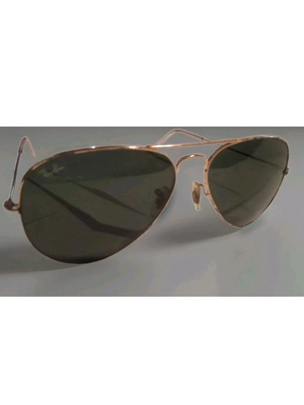 Ray-Ban RB3025 Aviator Pilot Sunglasses Gold Metal Frame Gray Lens Read Descrip.